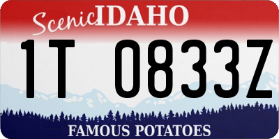 ID license plate 1T0833Z