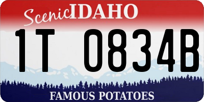 ID license plate 1T0834B