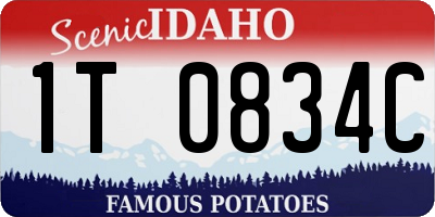 ID license plate 1T0834C