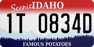 ID license plate 1T0834D