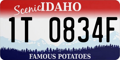 ID license plate 1T0834F