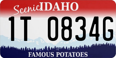 ID license plate 1T0834G