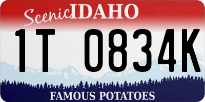 ID license plate 1T0834K