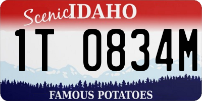 ID license plate 1T0834M