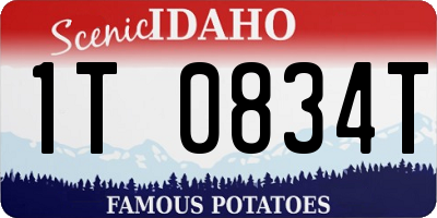 ID license plate 1T0834T