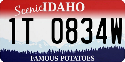ID license plate 1T0834W
