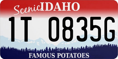 ID license plate 1T0835G