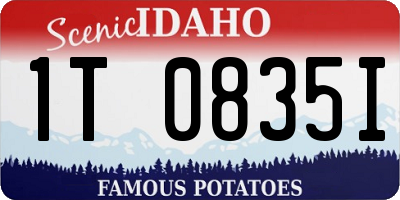 ID license plate 1T0835I
