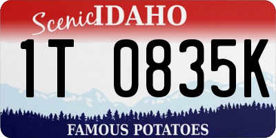 ID license plate 1T0835K