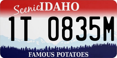 ID license plate 1T0835M