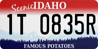 ID license plate 1T0835R