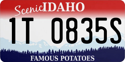 ID license plate 1T0835S