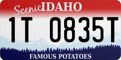 ID license plate 1T0835T