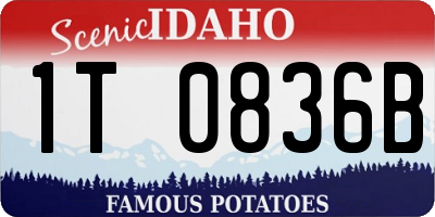 ID license plate 1T0836B