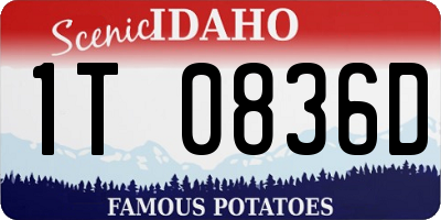 ID license plate 1T0836D