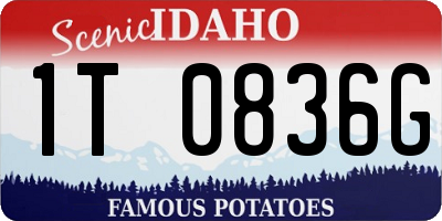ID license plate 1T0836G