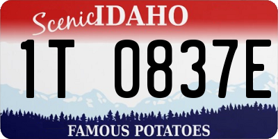 ID license plate 1T0837E