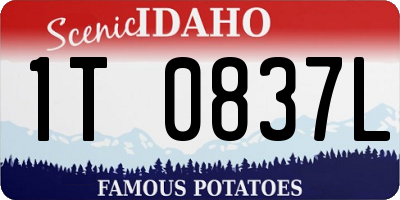 ID license plate 1T0837L