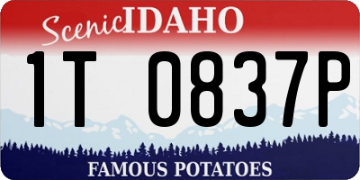 ID license plate 1T0837P