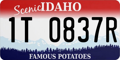 ID license plate 1T0837R