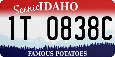 ID license plate 1T0838C