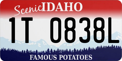 ID license plate 1T0838L