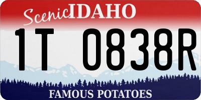ID license plate 1T0838R