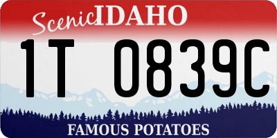 ID license plate 1T0839C