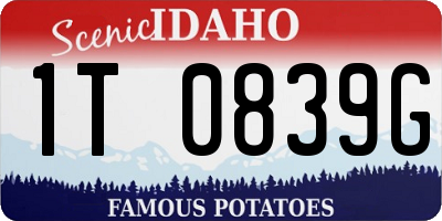 ID license plate 1T0839G