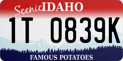 ID license plate 1T0839K