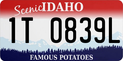 ID license plate 1T0839L
