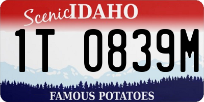 ID license plate 1T0839M