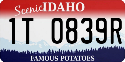 ID license plate 1T0839R
