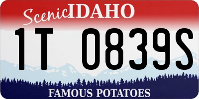 ID license plate 1T0839S