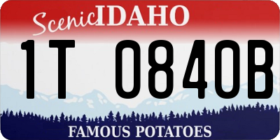 ID license plate 1T0840B