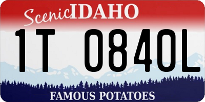ID license plate 1T0840L
