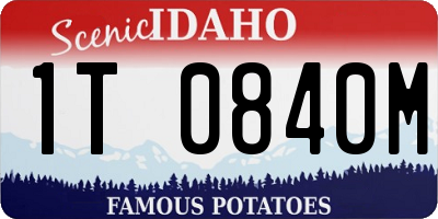 ID license plate 1T0840M