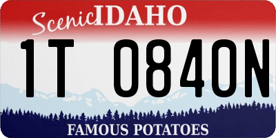 ID license plate 1T0840N