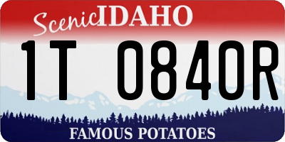 ID license plate 1T0840R