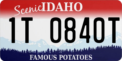 ID license plate 1T0840T