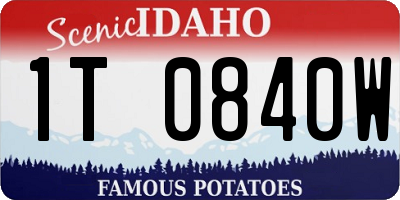 ID license plate 1T0840W