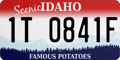 ID license plate 1T0841F
