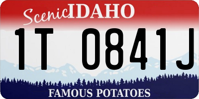 ID license plate 1T0841J