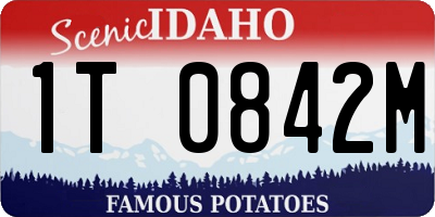 ID license plate 1T0842M