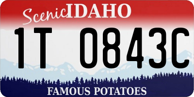 ID license plate 1T0843C