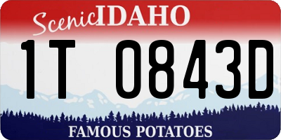 ID license plate 1T0843D