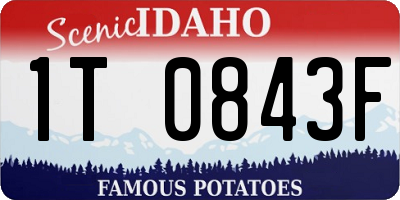 ID license plate 1T0843F