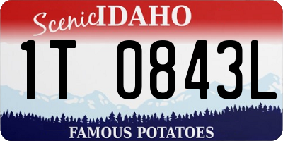 ID license plate 1T0843L