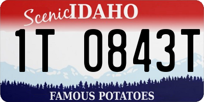 ID license plate 1T0843T