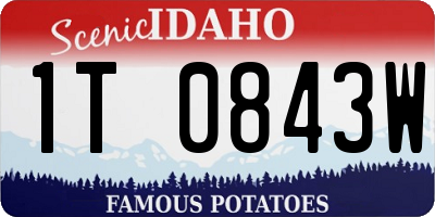 ID license plate 1T0843W